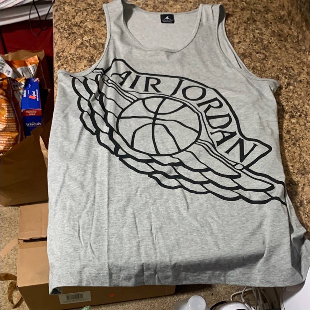 Air Jordan Gray Tank Top. Mens size Large